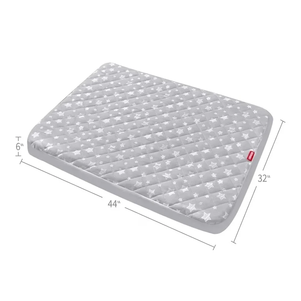 2 PACK Waterproof‎ Dog Bed Covers Replacement Washable, Grey Star Print 32x44 In